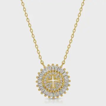 Shimmering Cross Necklace