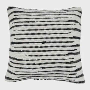 Saro Zebra Chindi Down Pillow Blk/Wht 22"
