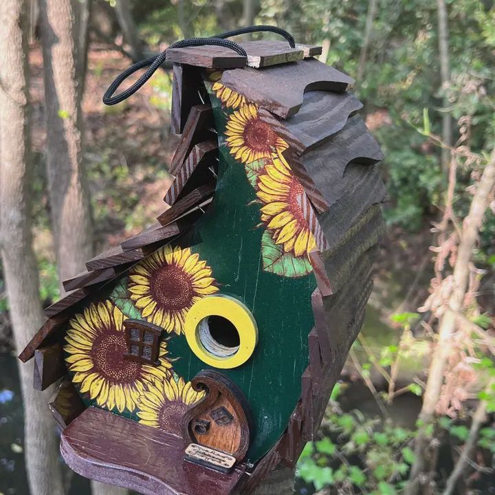 Sunflower Birdhouse Small