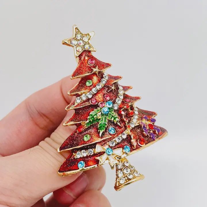Christmas Pin Colorful Christmas Tree Brooch
