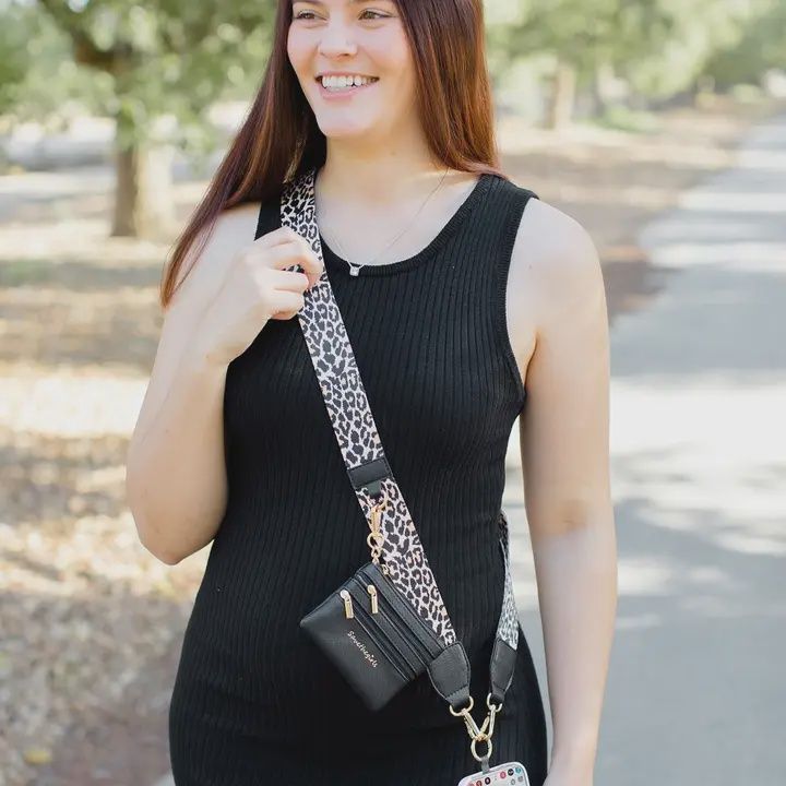 STG Clip Go Leopard Strap Blk Pouch