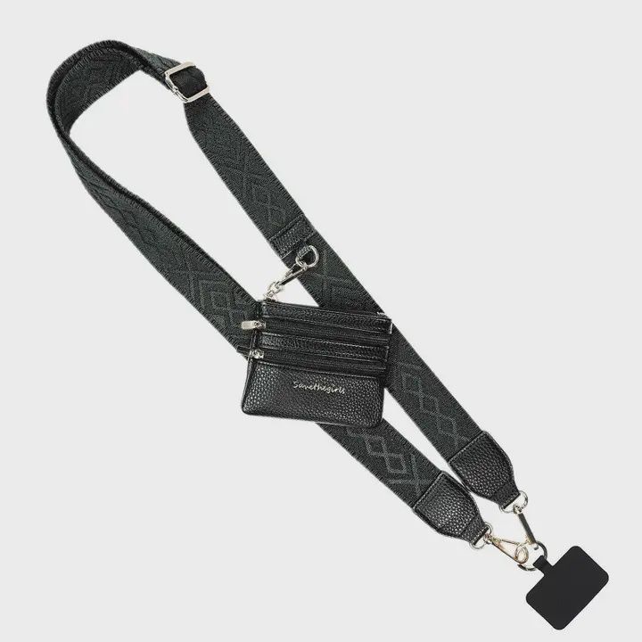 Clip &amp; Go Strap with Zippered Pouch Classic  Black