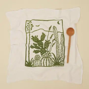 Flour Sack Dish Towel Cacti