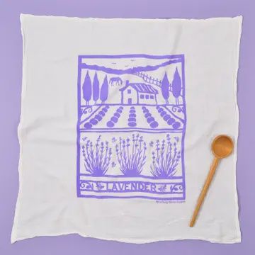 Kei Molly Dish Towel Lavender Farm Lilac