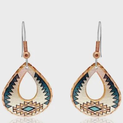 Teal Blue Native Earrings