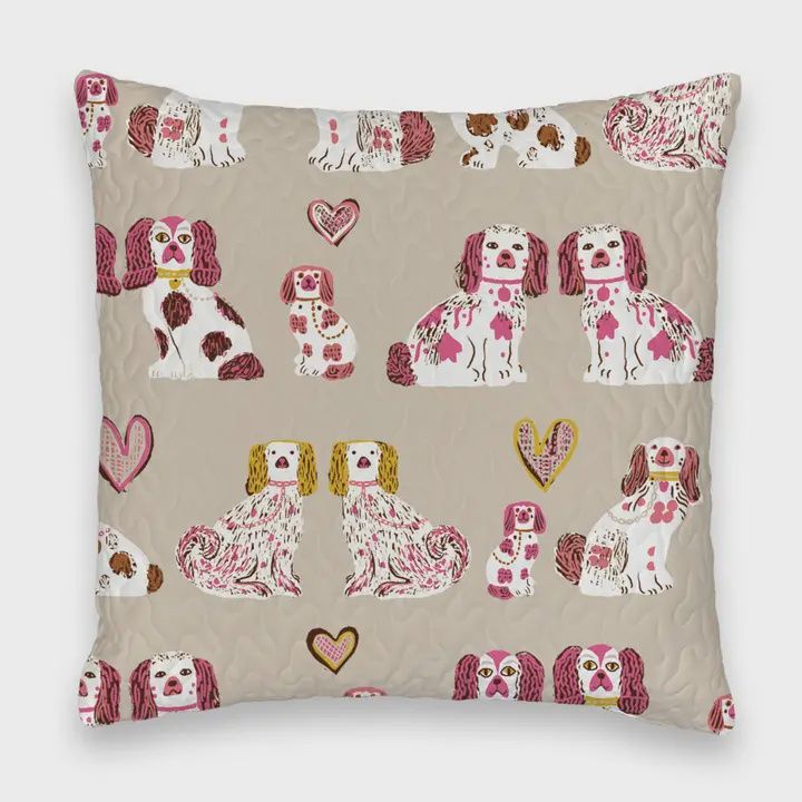 Foo Dogs Pink Baby Blanket