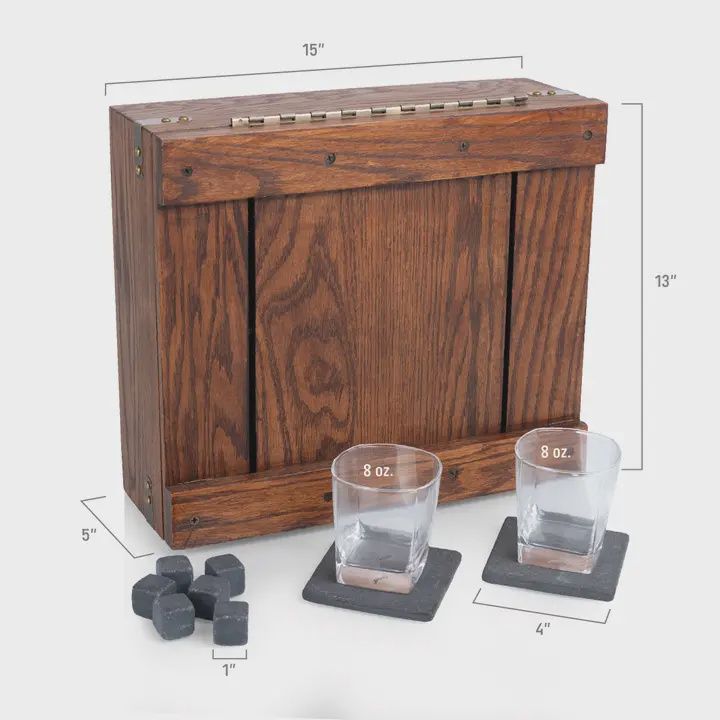 Picnic Time Whisky Box with Decanter