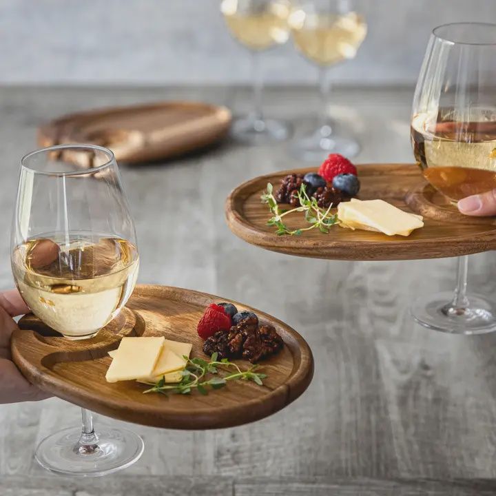 Picnic Time Wine Appetizer Plate Set