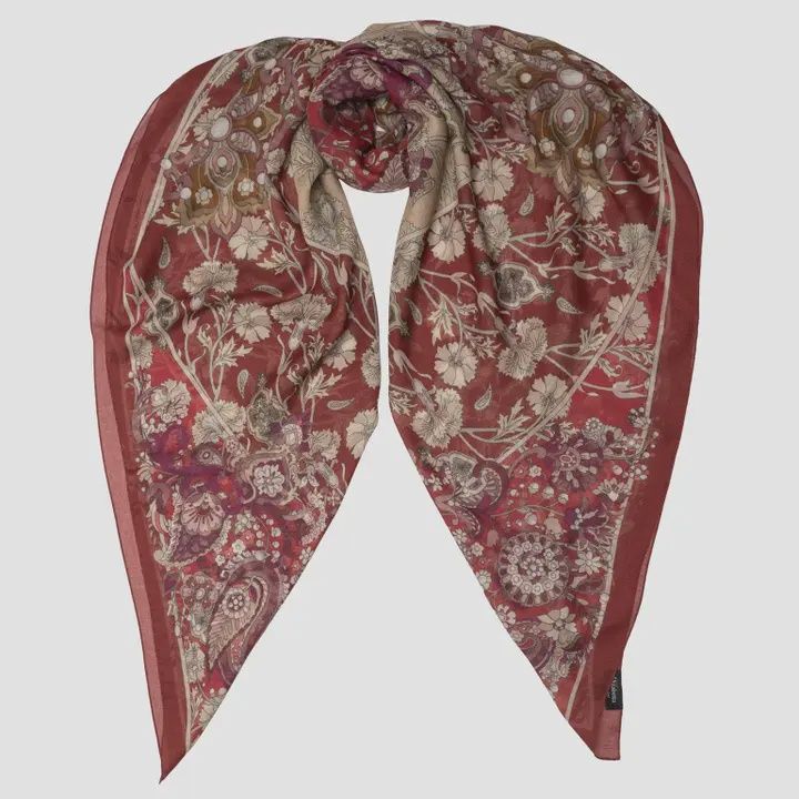 Stella - Modal Cashmere Scarf Shawl - Berry Red