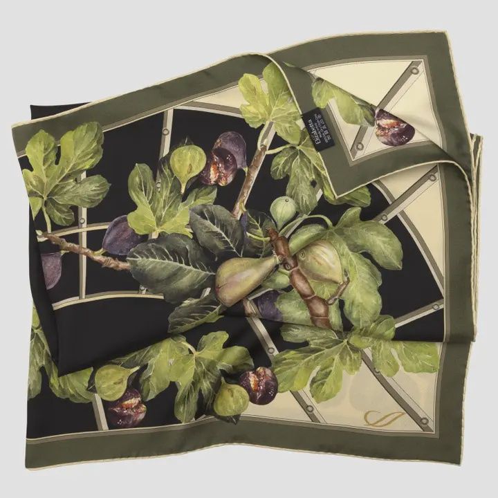 Tessa - Silk Foulard - Black