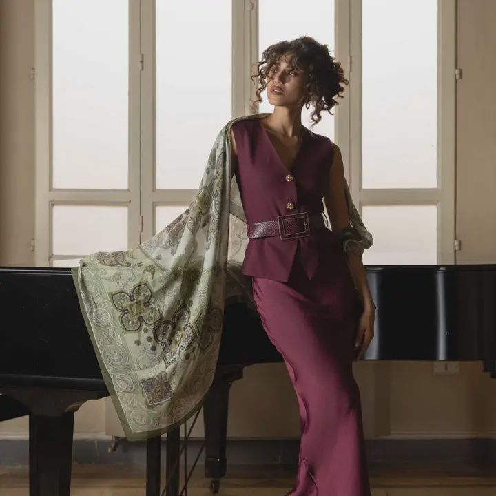 Venere - Modal Cashmere Scarf Shawl - Mint Green