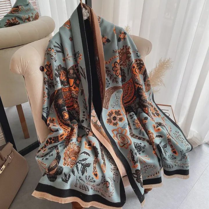 Equestrian Turq/Orange Reversible Wrap– Caparison Collection