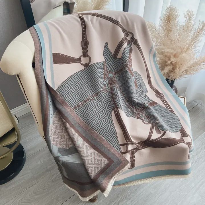 Equestrian Blue / Brown Equine Halter Reversible Wrap