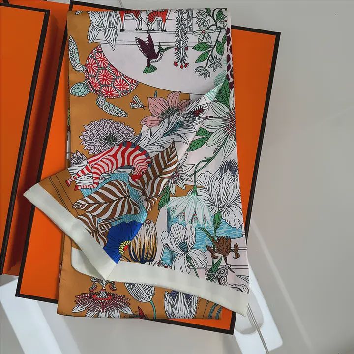 White Bow Scarf – Safari Collection