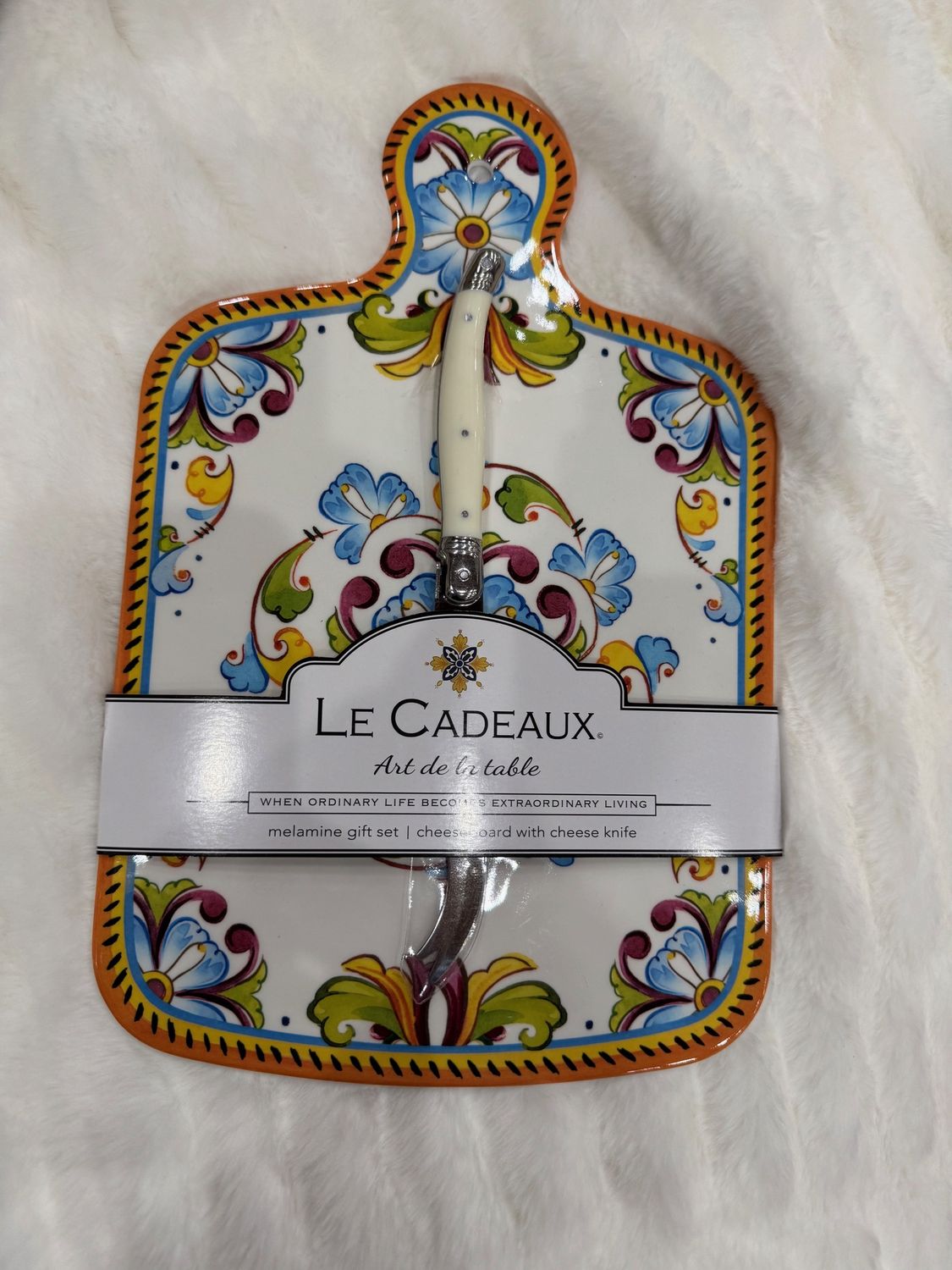 LeCadeaux Cheese Bd w/knife set Toscana