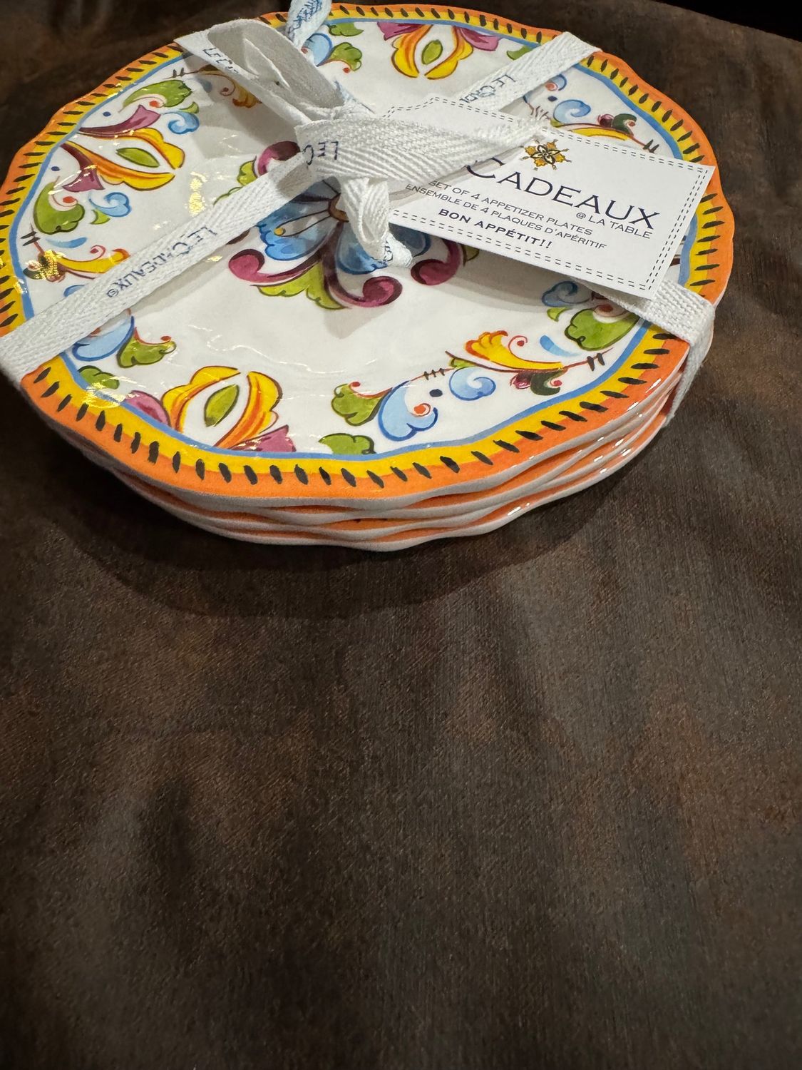 LeCadeaux Toscana Set of 4 App Plates