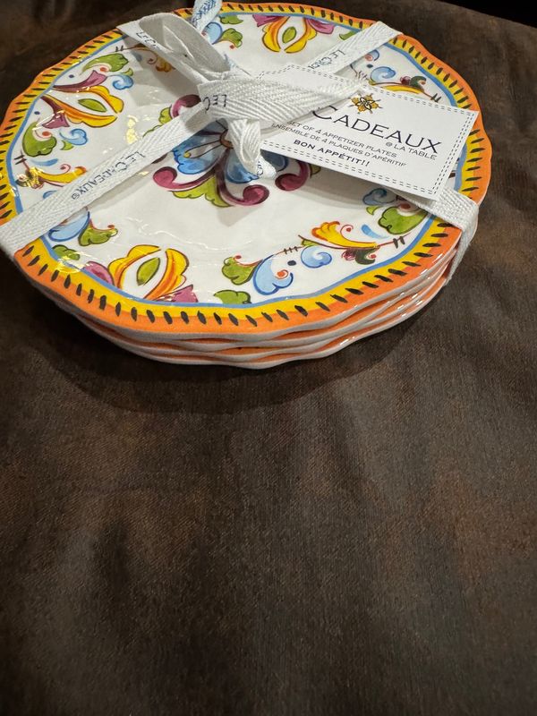 LeCadeaux Toscana Set of 4 App Plates