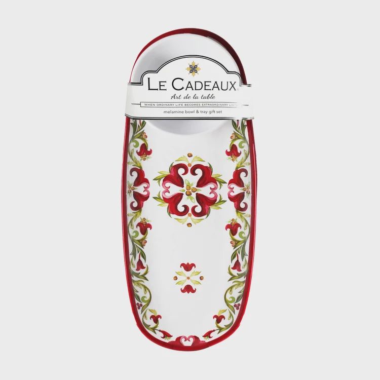 LeCadeaux Vischio Melamine Bowl &amp; Tray Set