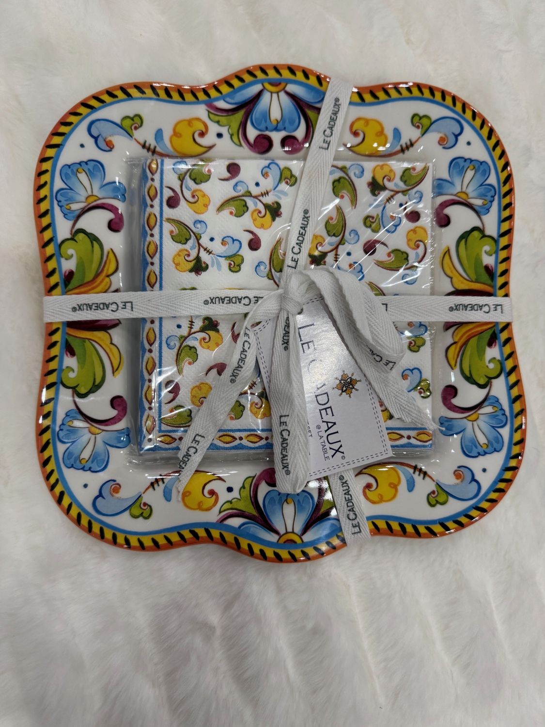 Casa Melamine Toscana Napkin Holder with Cocktail Nap Pk 20 Gift Set