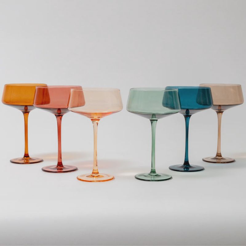 Saludi Colored Coupes Glasses