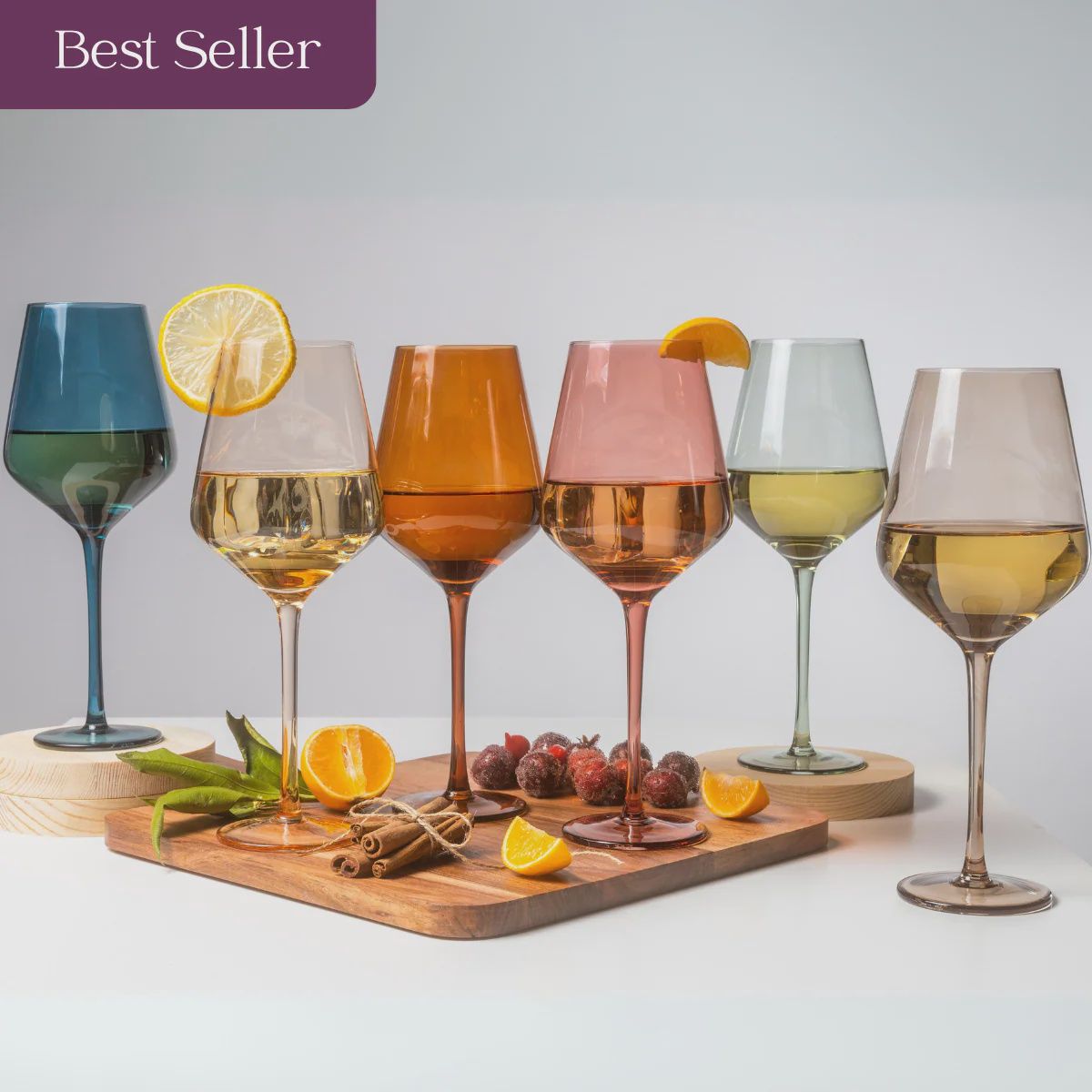 Saludi Colored Wine Glasses