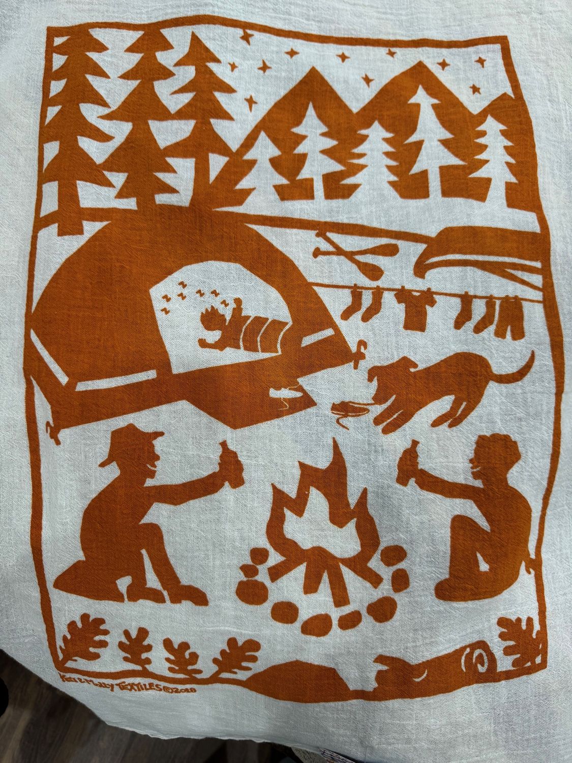 Kei Molly Dish Towel Camping Orange