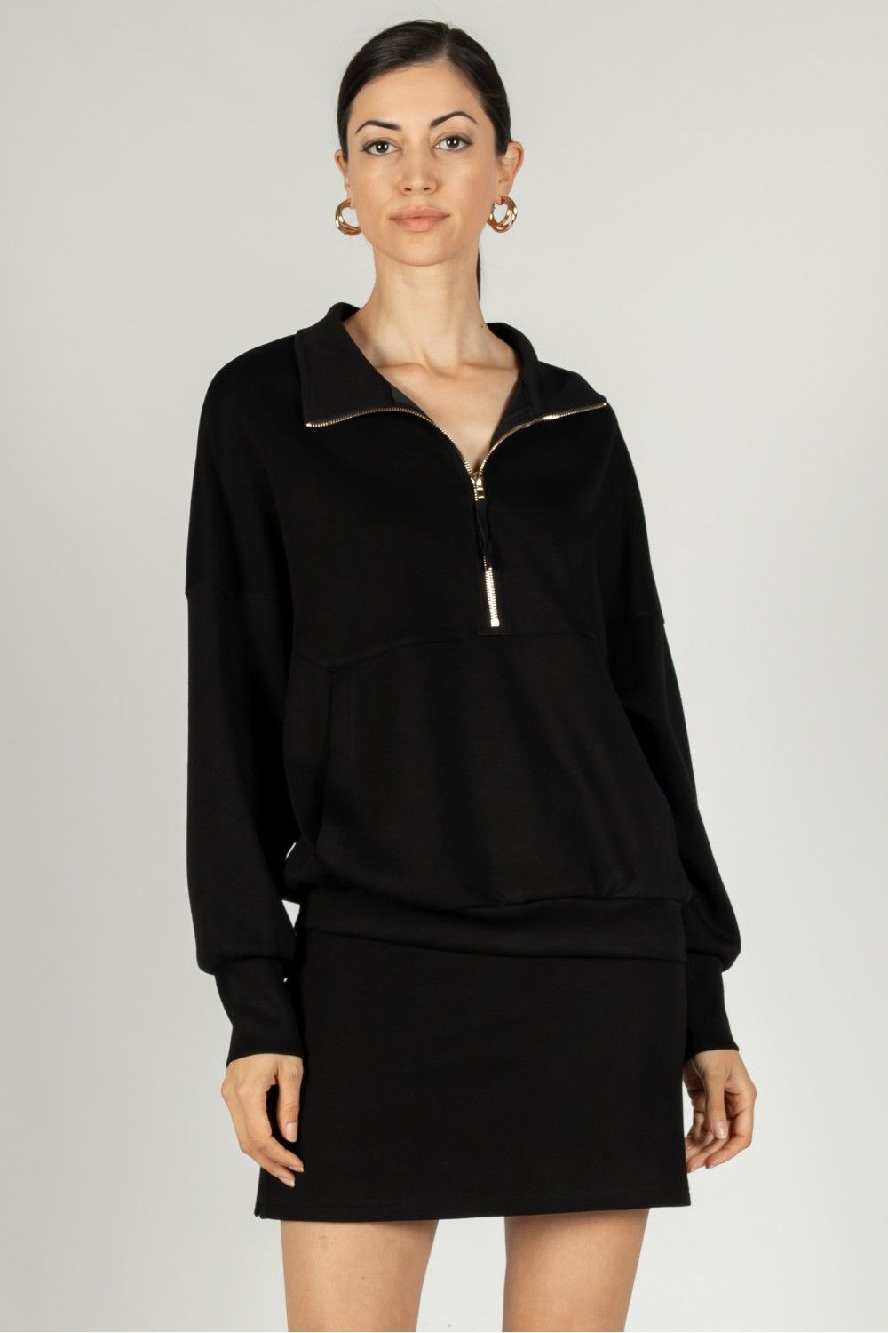 P. CILL Butter Modal Quarter Zip Up Pullover Top, Size: XS