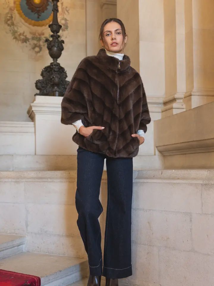 Copenhagen Faux Fur Cape Jacket