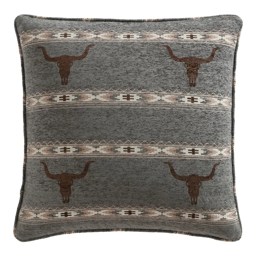 Chisholm Longhorn Chenille Jacquard Euro Sham