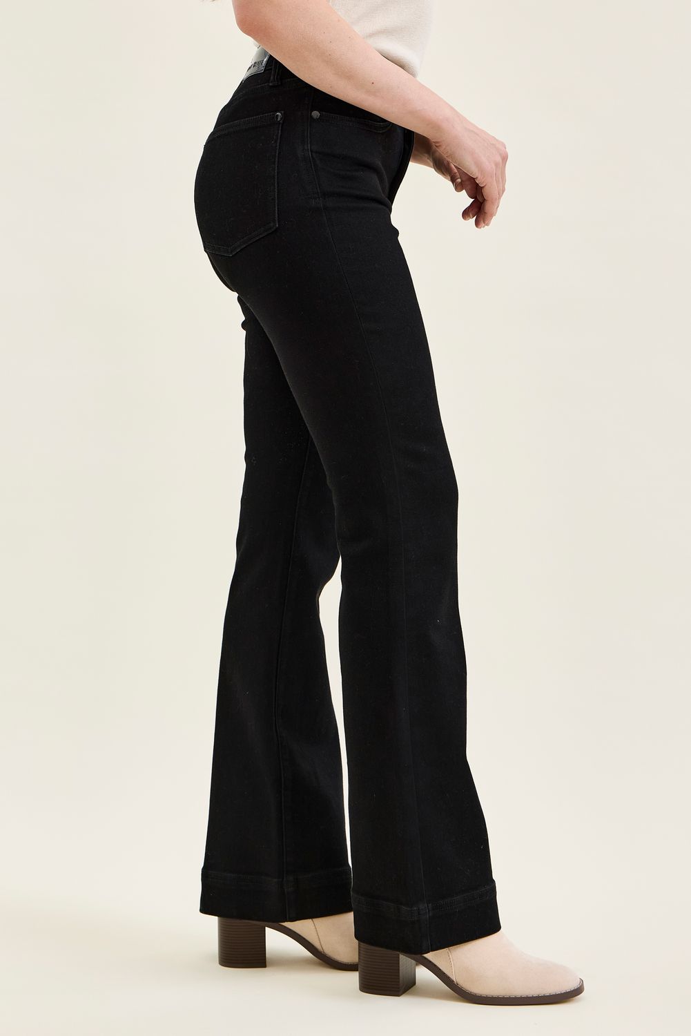 JB Daisy 881242 Reg Tummy Bootcut Black Jeans