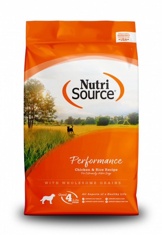 NutriSource Performance Chicken &amp; Rice Dry Dog Food