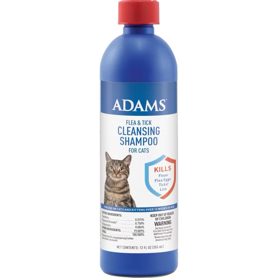 ADAMS FLEA &amp; TICK CLEANSING SHAMPOO FOR CATS