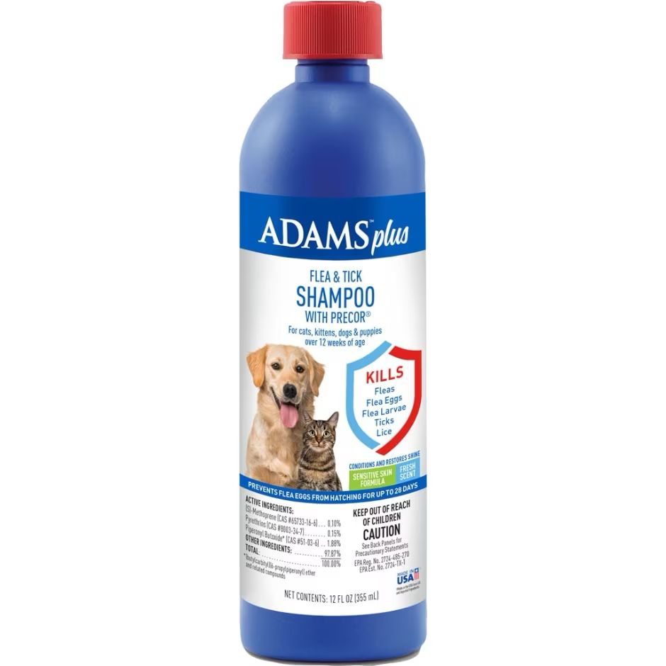 ADAMS PLUS FLEA &amp; TICK SHAMPOO W/PRECOR