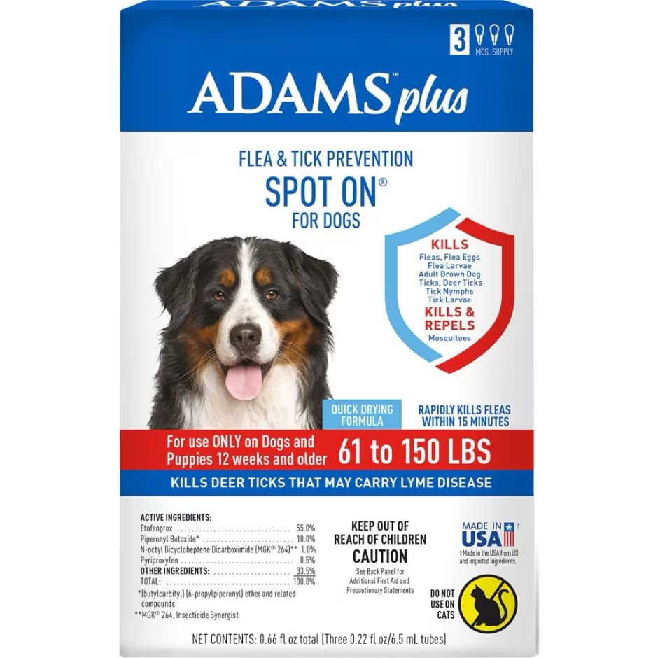 ADAMS PLUS FLEA &amp; TICK SPOT ON FOR DOGS XL