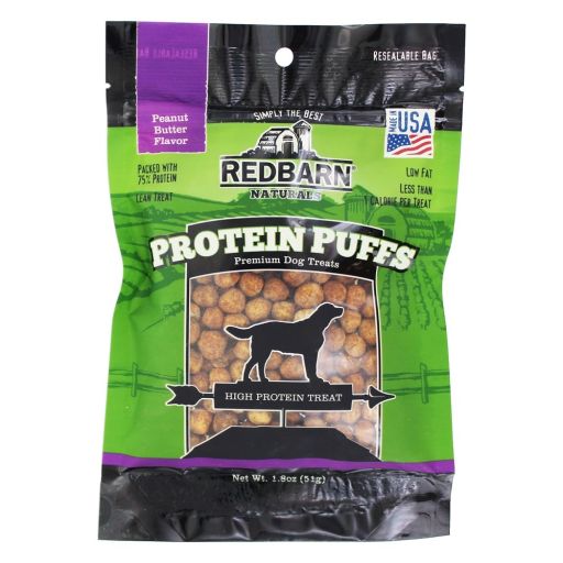 Redbarn - Protein Puffs Premium Dog Treats Peanut Butter Flavor - 1.8 oz.