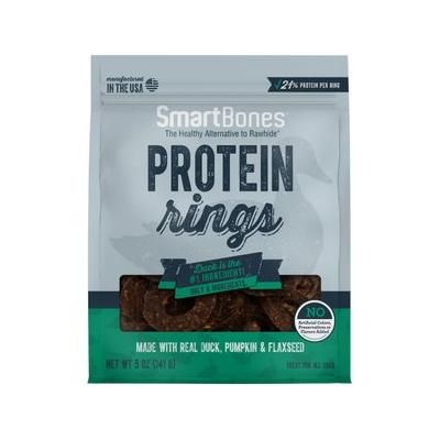 SmartBones Protein Rings Real Duck, Pumpkin &amp; Flaxseed Dog Treats, 5-oz Bag