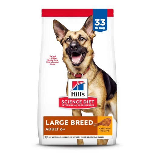 Hill s Science Diet Senior 6+ Large Breed Chicken Meal  Barley &amp; Brown Rice 2044  33 lb bag