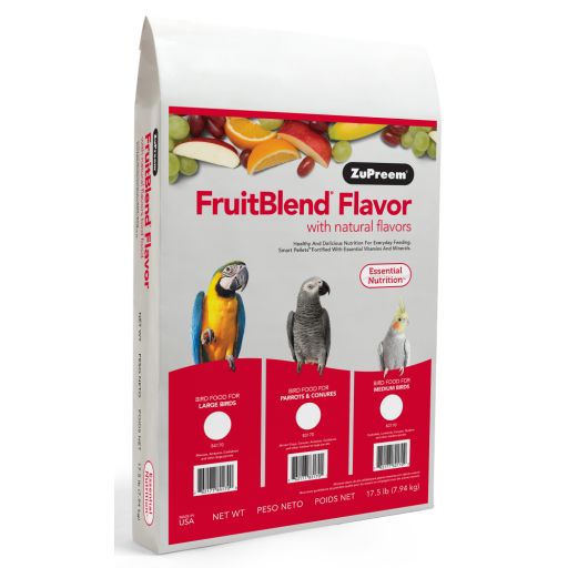 ZuPreem FruitBlend Flavor with Natural Flavors Bird Food for Parrots and Conures
