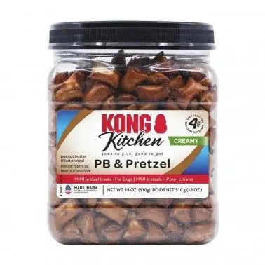 KONG Kitchen Creamy Peanut Butter and Pretzel Dog Treat - 18oz