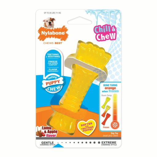 Nylabone Puppy Chew Freezer Dog Toy Lamb &amp; Apple Flavor