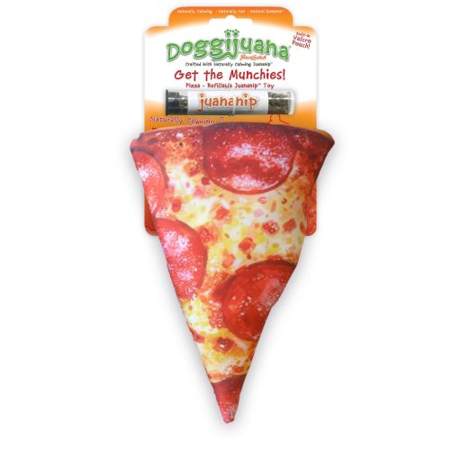 Doggijuana Get the Munchies Pizza Refillable Juananip Dog Toy