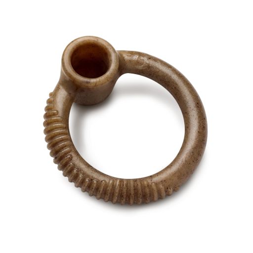 Benebone Ring Durable Dog Chew Toy for Aggressive Chewers  Real Bacon  Made in USA  Large