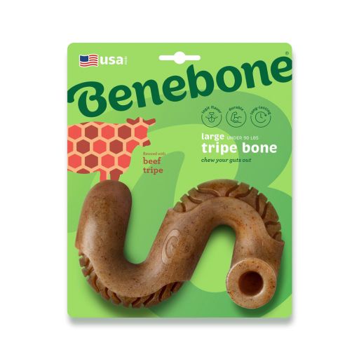 Benebone Tripe Bone Dog Chew, Large, Brown