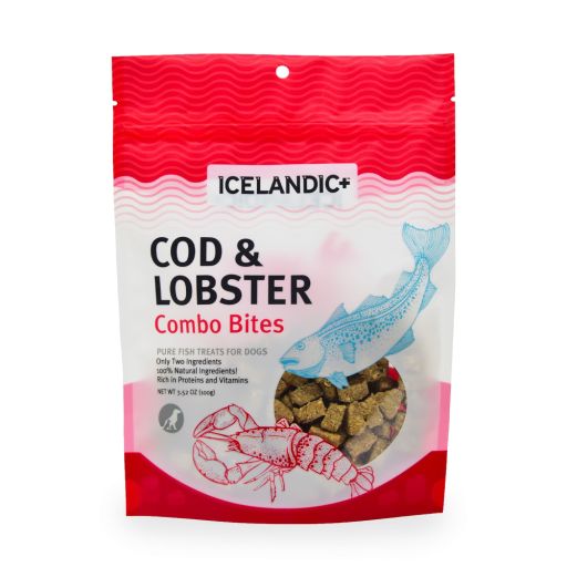 Icelandic+ Cod &amp; Lobster Combo Bites Dog Treat 3.0-oz Bag