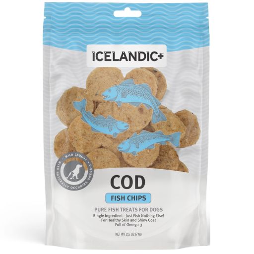 Icelandic+ Cod Fish Chips Dog Treat 2.5-oz Bag