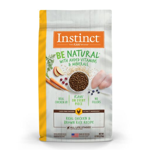 Instinct Be Natural Real Chicken &amp; Brown Rice Recipe Natural Dry Dog Food  4.5 lb. Bag