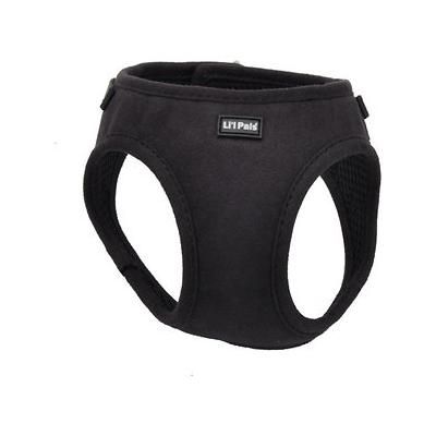 Li&#39;l Pals Microfiber Dog Harness, Black, Petite X-Small