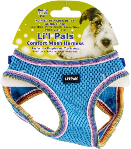 Li l Pals Comfort Mesh Dog Harness-Blue Lagoon-Petite Small