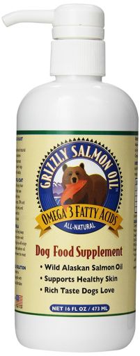 Grizzly Salmon Oil Omega 3 Fatty Acid Supplement for Dogs, 16 oz.