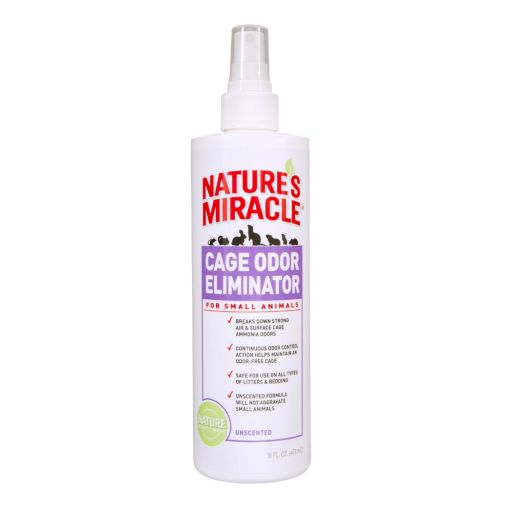 Nature’s Miracle Cage Odor Eliminator 16 Ounces, For Small Animals, Unscented Formula